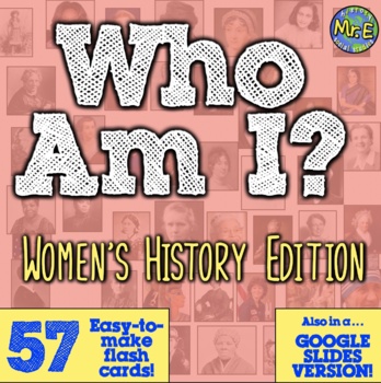 Preview of Women's History Month: Who Am I Flash Cards for Women's History!