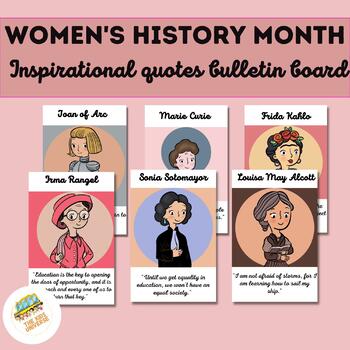 Preview of Women's History Month | Women's History Month Bulletin Board Inspirational Quote