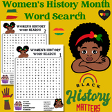 Women's History Month Word Search Activities ,Black History Month