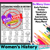 Women's History Month: Word Search : Early Finishers : Mor