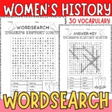 Women's History Month Word Search Puzzle - March Activities