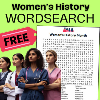 Preview of Women's History Month Wordsearch