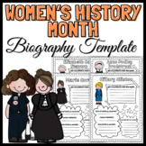 Women's History Month Writing Activity | Biography Templat