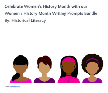 Preview of Women’s History Month Writing Prompts Bundle