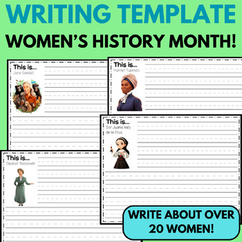 Preview of Women's History Month - Writing Template