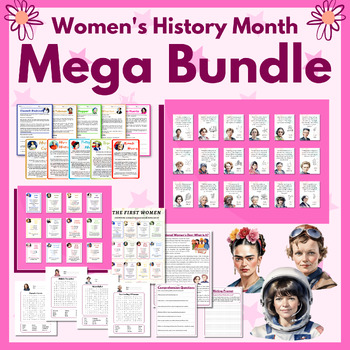 Preview of Women's History Month and International Women's Day Mega Bundle