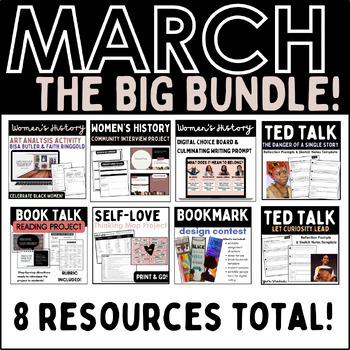 Preview of Women's History Month and Project Based Bundle | SEL Middle and High School