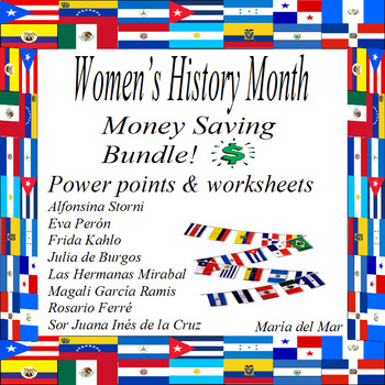 Preview of Women's History Month bundle in Spanish