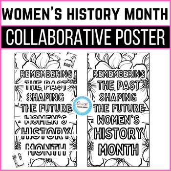Preview of Women's History Month door decor collaborative poster, Crafts&activities