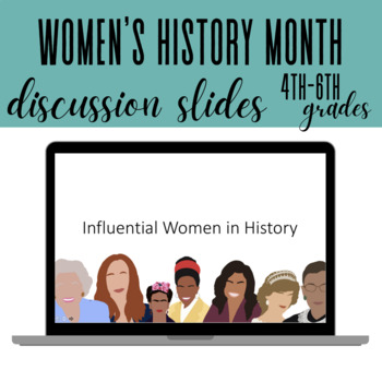 Preview of Women's History Month slides and worksheets