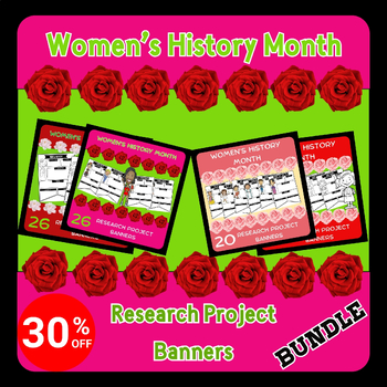 Preview of Women's History Month with our captivating Research Project Banners Bundle