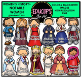 Women’s History – Notable Women Clip Art Bundle {Educlips 