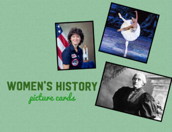 Preview of Women's History Picture Cards • Montessori • Flash Cards • Digital Montessori