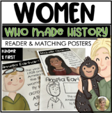 Women's History Posters and Reader for Kindergarten & First Grade