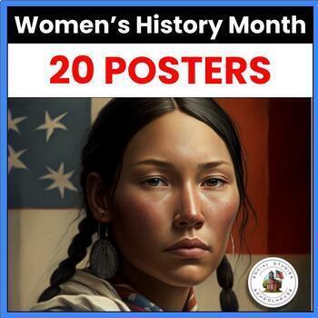 Preview of Women's History Month Posters for Bulletin Board
