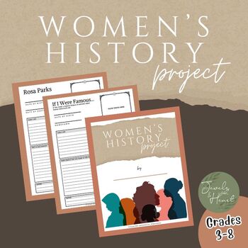 Preview of Women's History Project Template Report - 3rd, 4th, 5th, 6th, 7th, 8th Grades