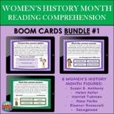 Women's History Reading Comprehension BOOM CARDS BUNDLE #1