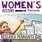Women's History Research Pennants