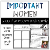 Important Women: Walk the Room Task Cards