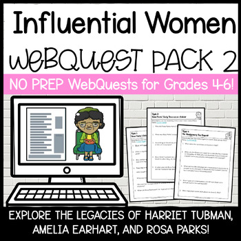 Preview of Women's History WebQuest Pack 2 | Rosa Parks, Amelia Earhart, Harriet Tubman