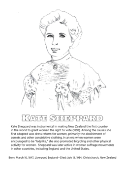 Preview of Women's History, Women's Suffrage, Kate Sheppard