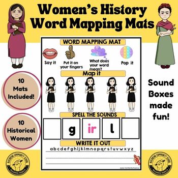 Preview of Women's History Word Mapping Mats
