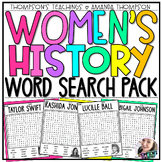 Women's History Word Search Pack  | Important Women of History