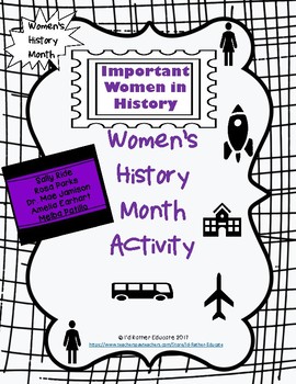 Preview of Women's History Month Biography Activity