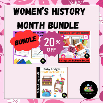 Preview of Women's History month  Bundle /Reading passages,Craft Activity,biography
