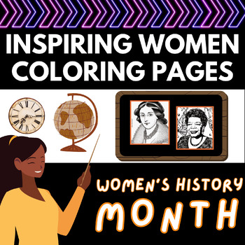 Preview of Women's Month History Coloring Pages International Women's Day