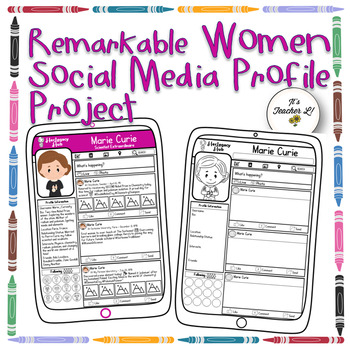 Preview of Women’s Month Social Media Profile Project | Biography Research