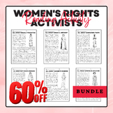 Women's Rights Activists Reading Activity Pack Bundle | Wo