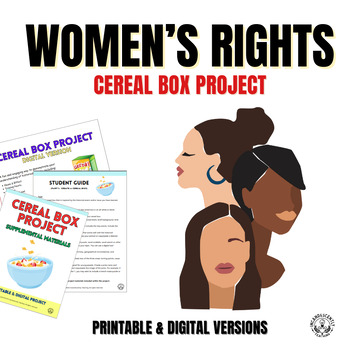 Preview of Women's Rights Cereal Box Project: Printable & Digital Resource Over 50 pages