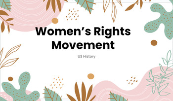 Preview of Women's Rights Movement Activity Slides