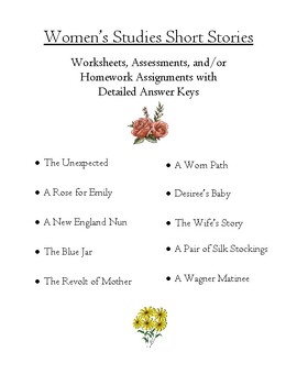 Preview of Women's Studies: Ten Short Story Reviews/Assessments with Detailed Answer Keys