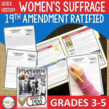 Preview of Women's Suffrage | 19th Amendment Ratified | Distance Learning Printables