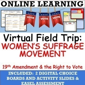 Preview of Women's Suffrage Activity | 19th Amendment Voting | Virtual Field Trip