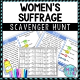 Women's Suffrage Activity - Scavenger Hunt Challenge - Wom