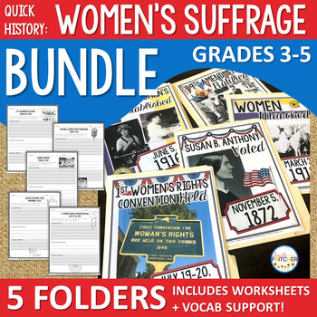 Preview of Women's Suffrage BUNDLE | 19th Amendment | Susan B. Anthony | Alice Paul