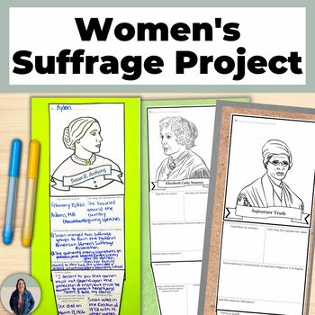 Preview of Women's Suffrage Biography Project for US History and Women's History Month