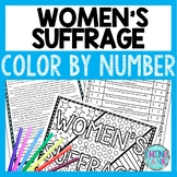 Women's Suffrage Color by Number, Reading Passage and Text