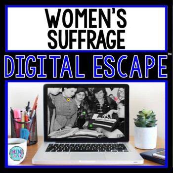Preview of Women's Suffrage DIGITAL ESCAPE ROOM for Google Drive® | Distance Learning