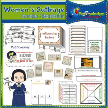 Preview of Women's Suffrage Interactive Foldable Booklets