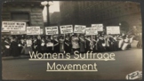 Women's Suffrage Lesson 
