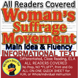Women's Suffrage Movement FACTS CLOSE READING 5 LEVEL COMP