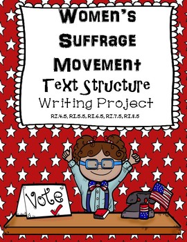 Preview of Women's Suffrage Movement Informational Text Structure Writing Project