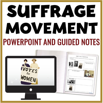 Preview of Women's Suffrage Movement Lesson and Notes Activity - Women's Rights