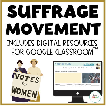 Preview of Women's Suffrage Movement Lessons and Activities - Women's Rights