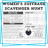 Women's Suffrage Movement Scavenger Hunt (No Prep!)