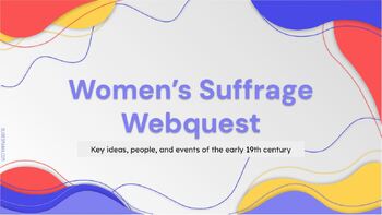 Preview of Women's Suffrage Movement Webquest